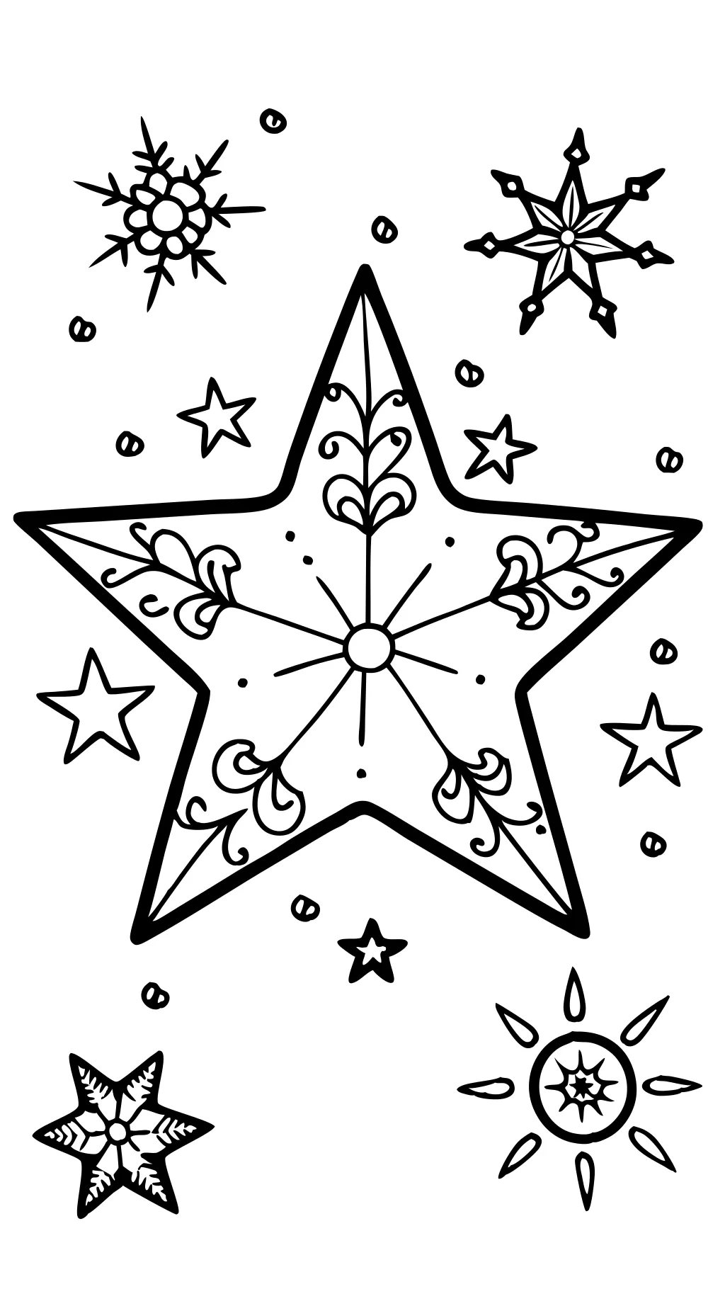 coloriage étoile de Noël